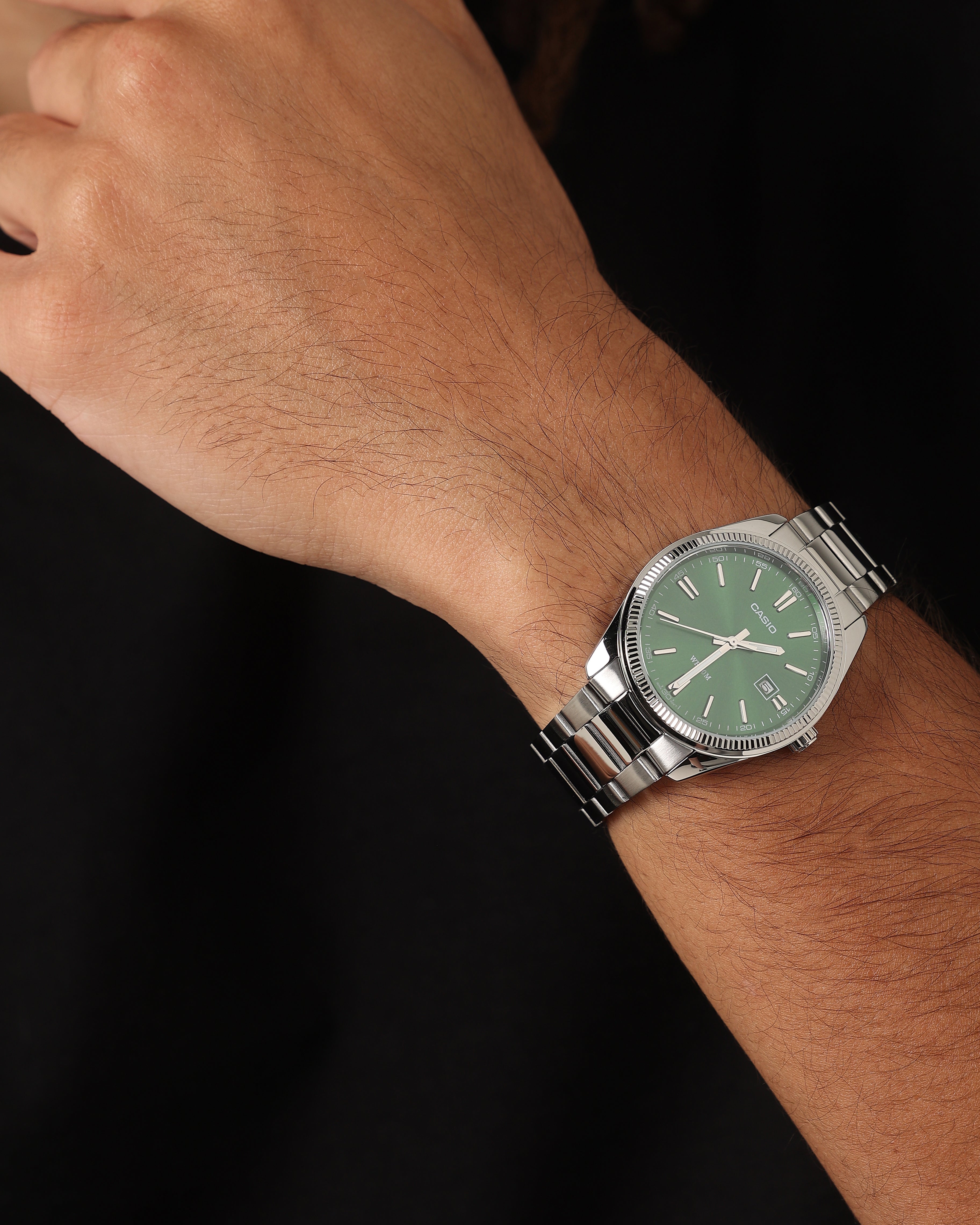 Casio MTP302PD-3A Watch Green/Silver、mySite、zt4zffjzw