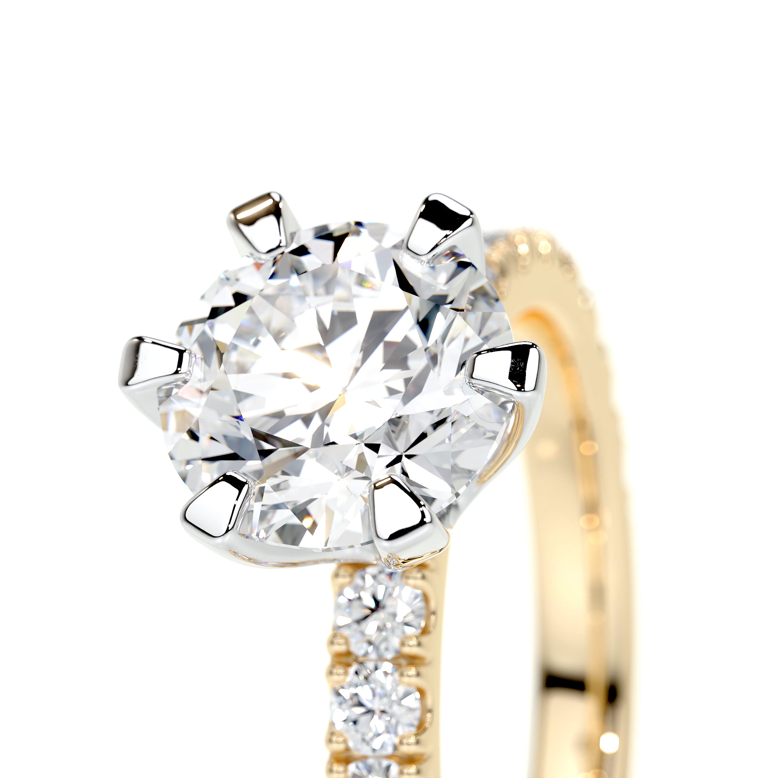Veronica Lab Grown Diamond Ring -18K Yellow Gold、mySite、hinf8tx79