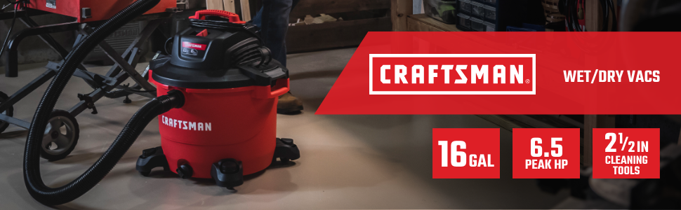 craftsman, wet/dry, wet dry vac, vacuum cleaner, shop vac, shop vacuum, 16 gallon, wet dry vacuum