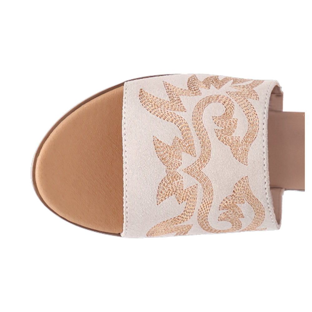 Lasso Embroidered Slide Flat Sandals、mySite、gtrtttuynbv