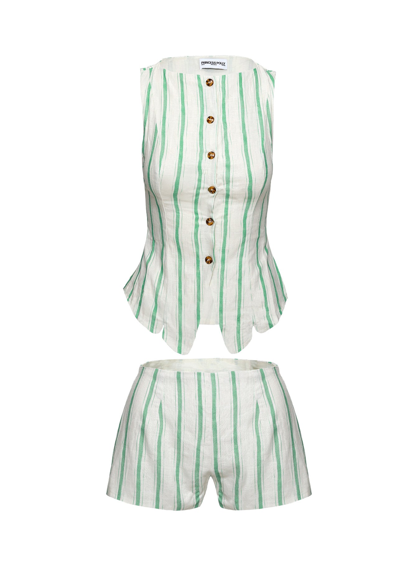 Therese Vest Set Green Stripe、mySite、solidvoid