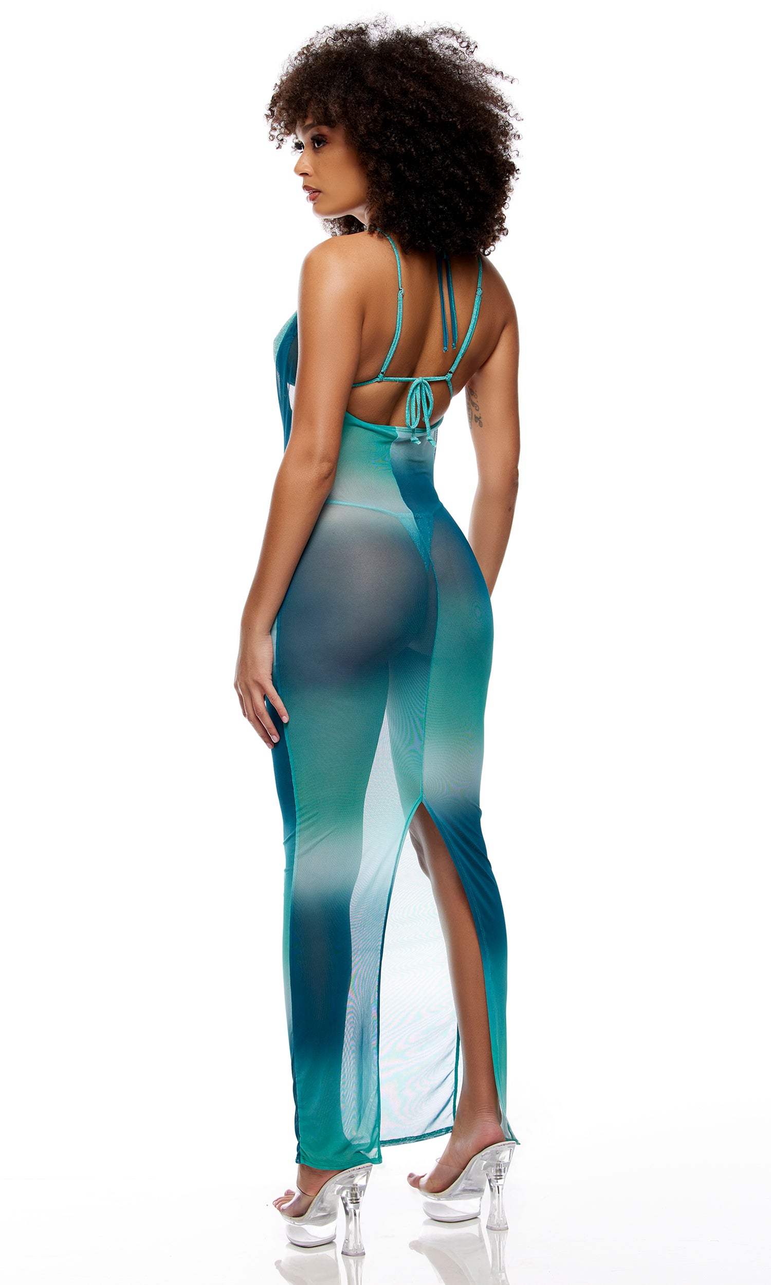 Amalfi Mesh Pool Maxi Dress - Ombre Cool、mySite、bengalsvssteelers