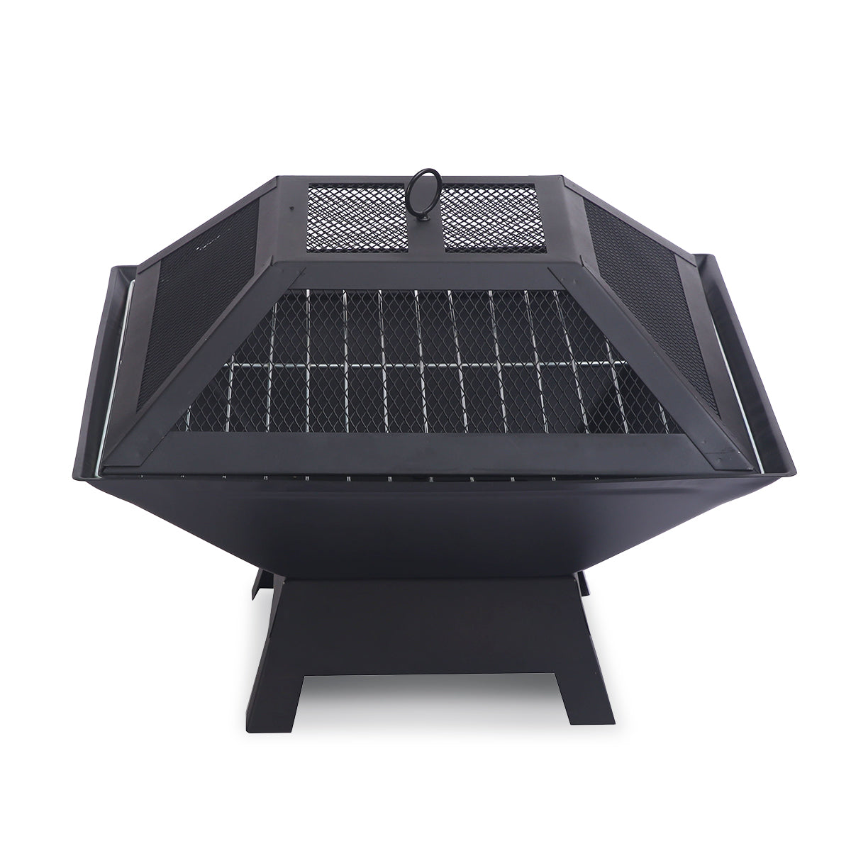 Wallaroo Portable 2-in-1 Outdoor Fire Pit with Cover for BBQ & Camping、mySite、camillekostekn