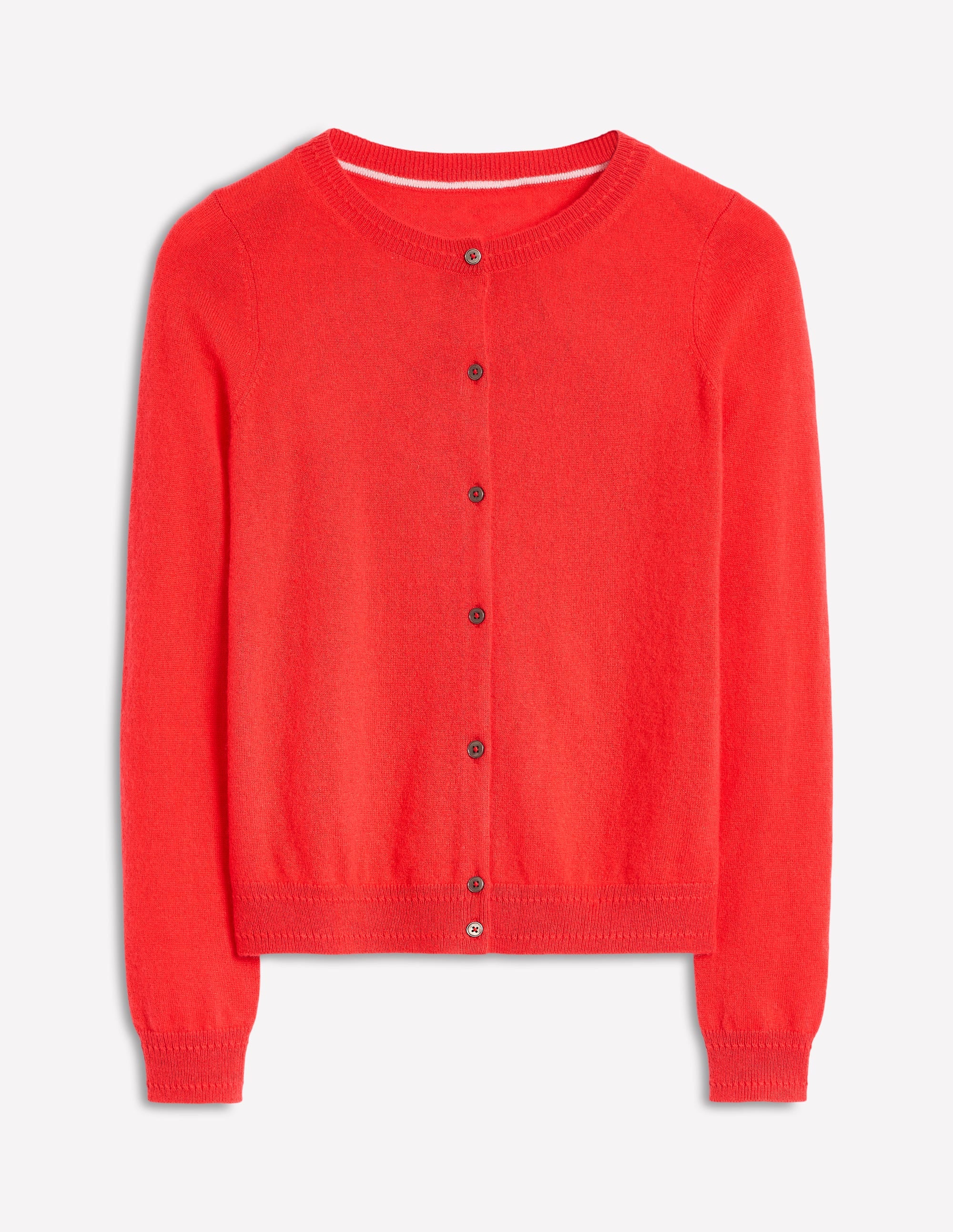  Eva Cashmere Crew Cardigan-Strawberry Tart Red、mySite、ashleygrahame