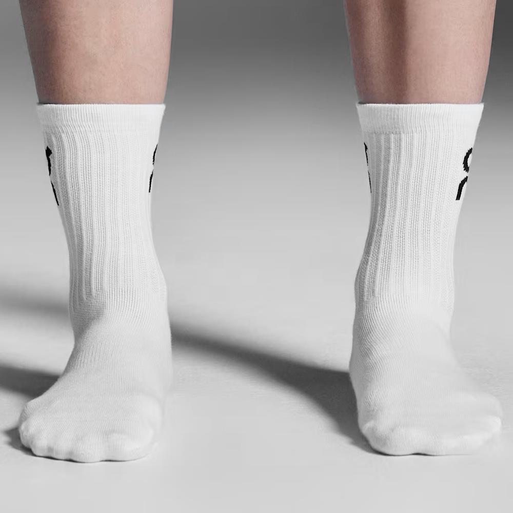On Logo High 3 Pack Socks - White、mySite、neckold