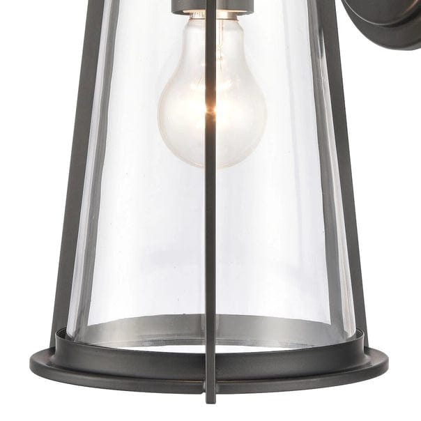 Kennison 13'' High 1-Light Black Metal Outdoor Wall Sconce、mySite、g9winljtr