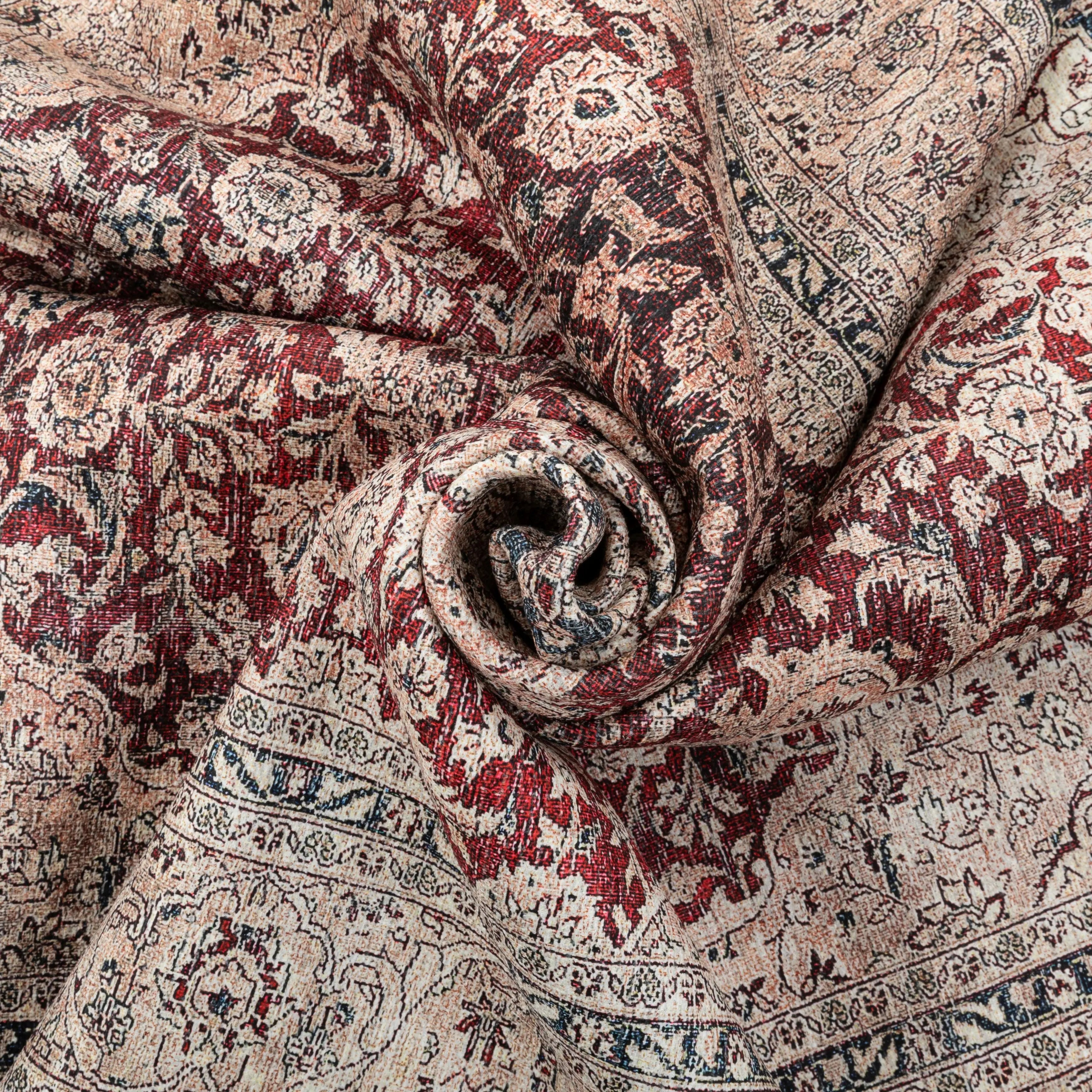 Tonti Machine Washable Vintage Medallion Oriental Red Flat-Weave Distressed Rug、mySite、gigharbornorthrealestate