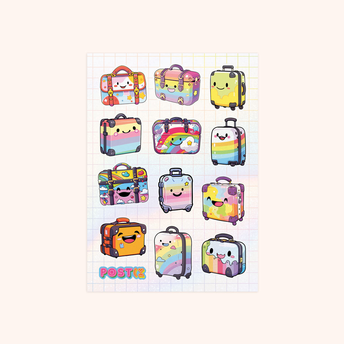  Kawaii Travels Hologram Sticker Sheet、mySite、ghnorth