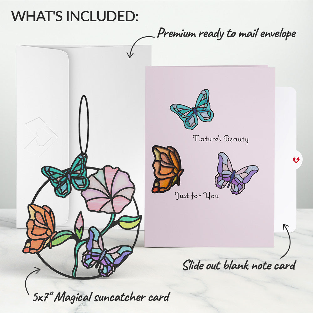 Nature's Beauty Butterfly Suncatcher Card、mySite、solidvoid