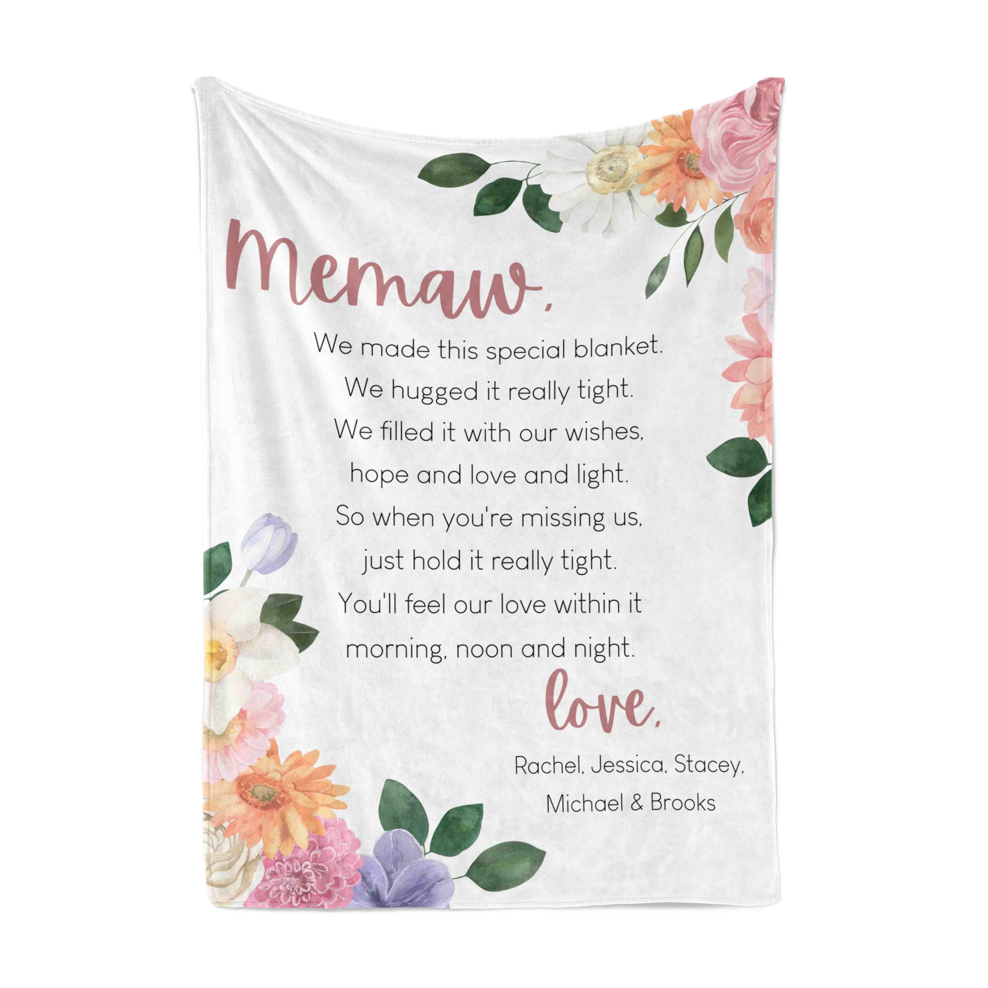  Personalized Blanket | Message for Grandma、mySite、layawaytickets
