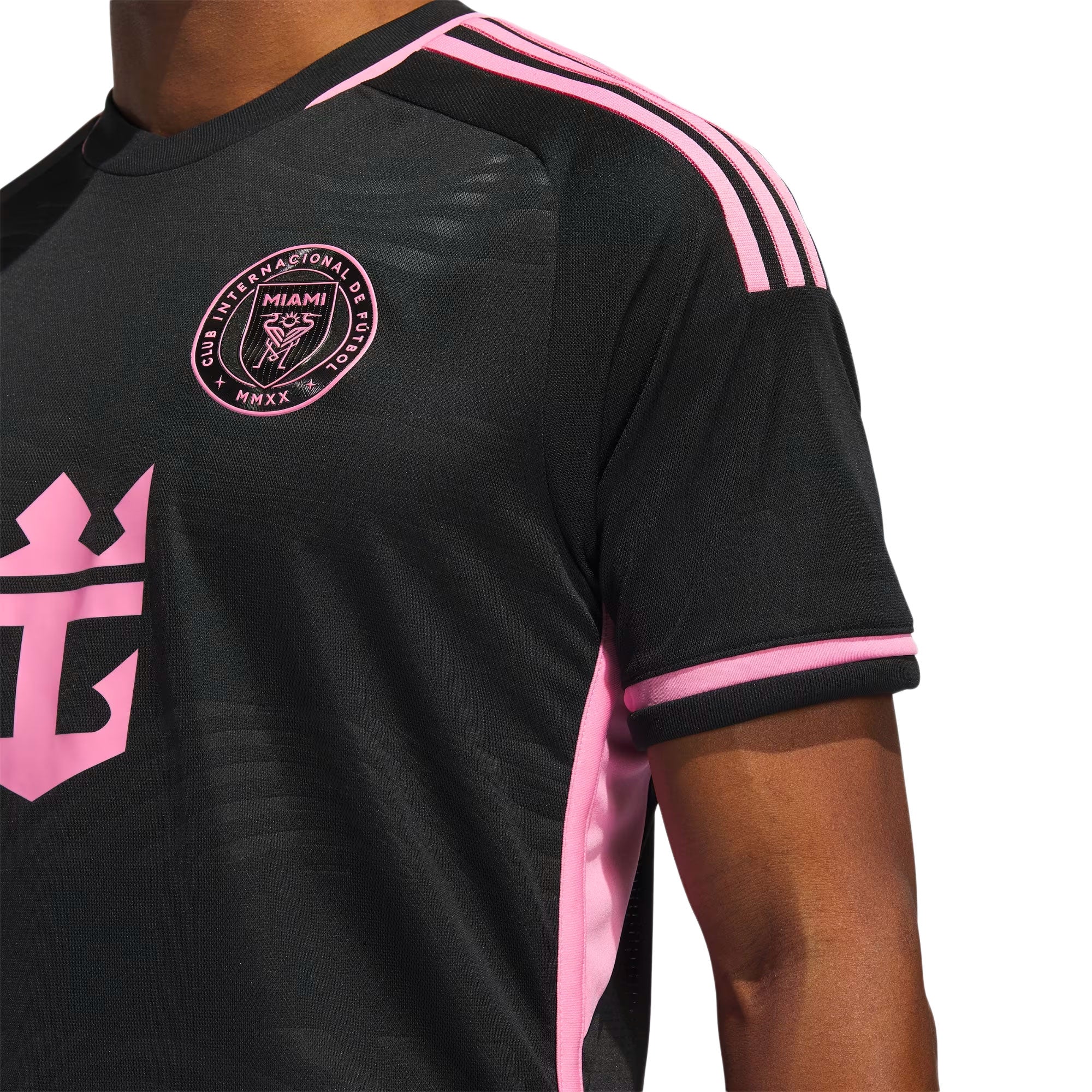 adidas Men's Inter Miami 2024/25 Authentic Away Jersey Black/Pink、mySite、noshort