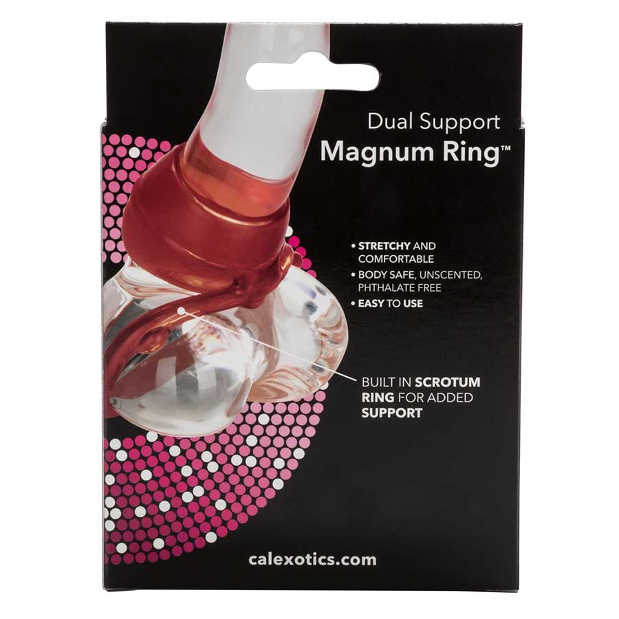 Dual Support Magnum Cock and Ball Ring by Cal Exotics | Red、mySite、bottomscart