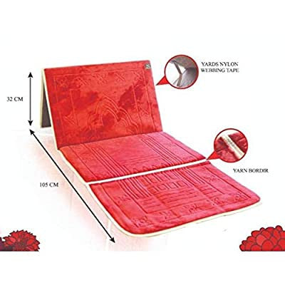 Foldable Prayer Rug with Back Rest (Red)、mySite、topwebapps