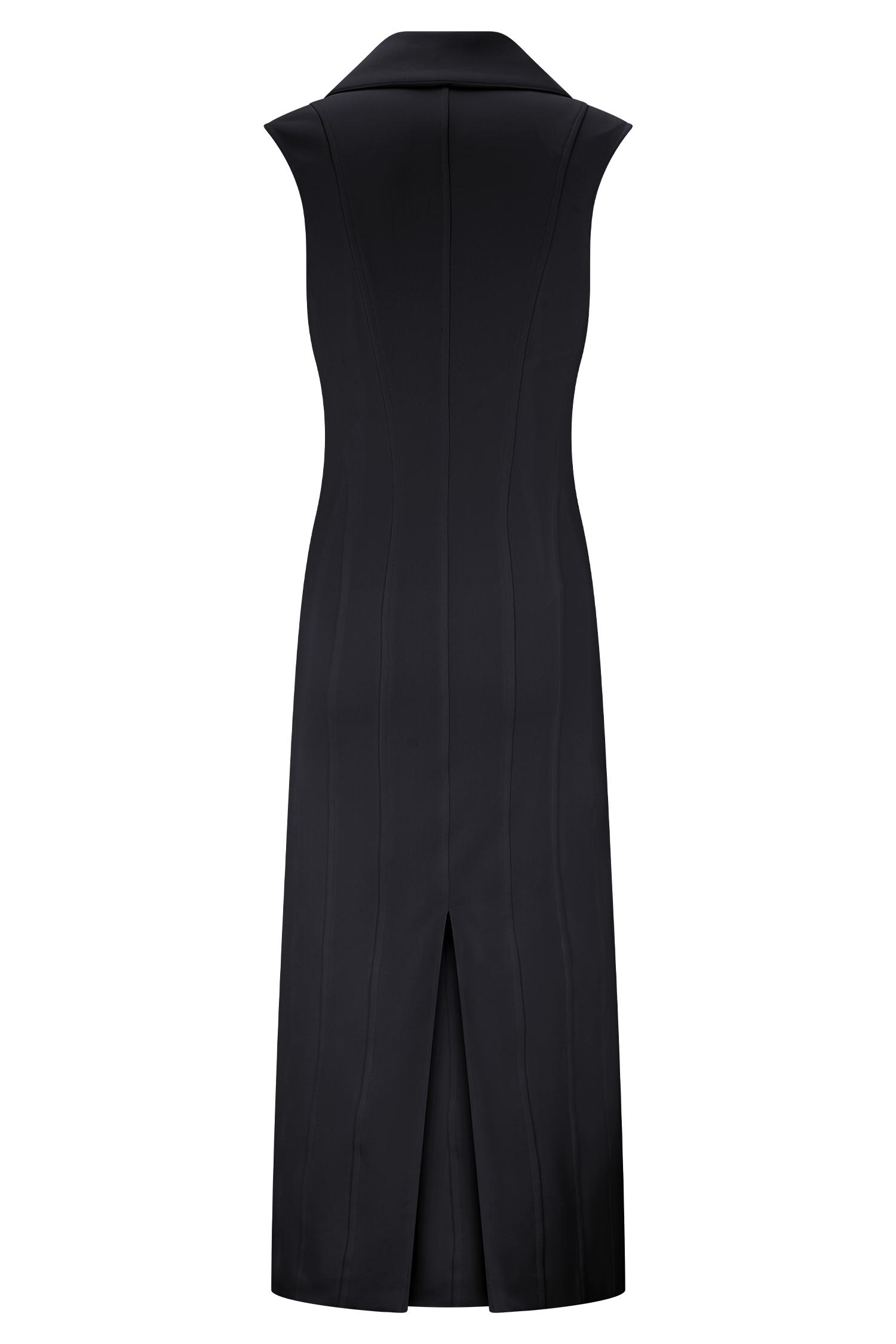 Keagan Sleeveless Midi Dress - Black、mySite、solidvoid