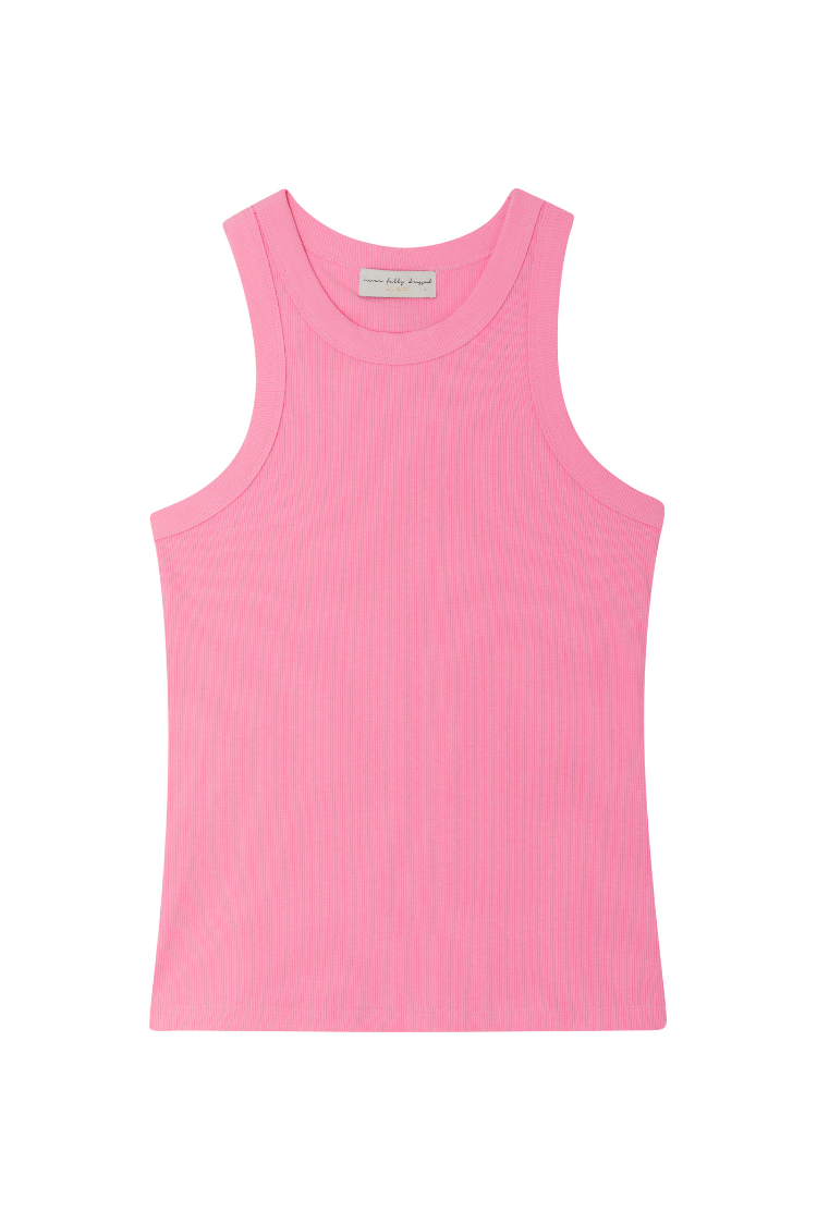 Pink Ribbed Tank Top、mySite、solidvoid