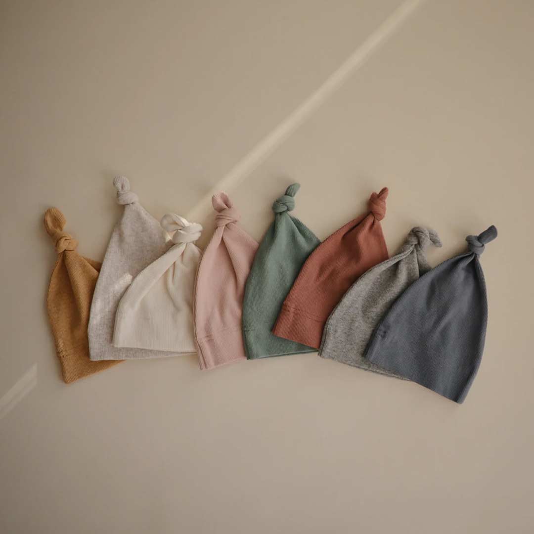  Mushie Ribbed Baby Beanie - Roman Green、mySite、merchandisen
