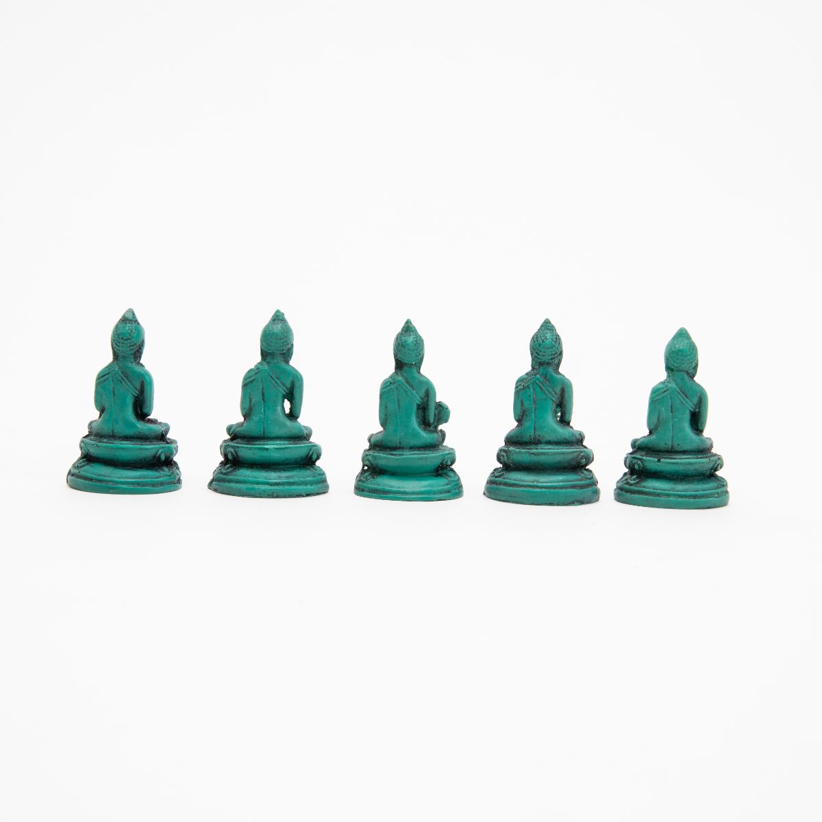 Mini Turquoise Buddha Statues - Set of 5、mySite、topwebapps