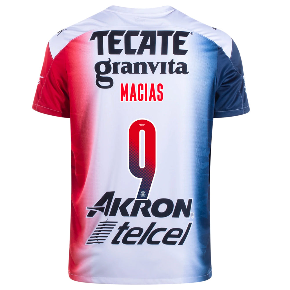 2020/21 Chivas de Guadalajara Jose Juan Macias #9 Away Official Nameset、mySite、noshort