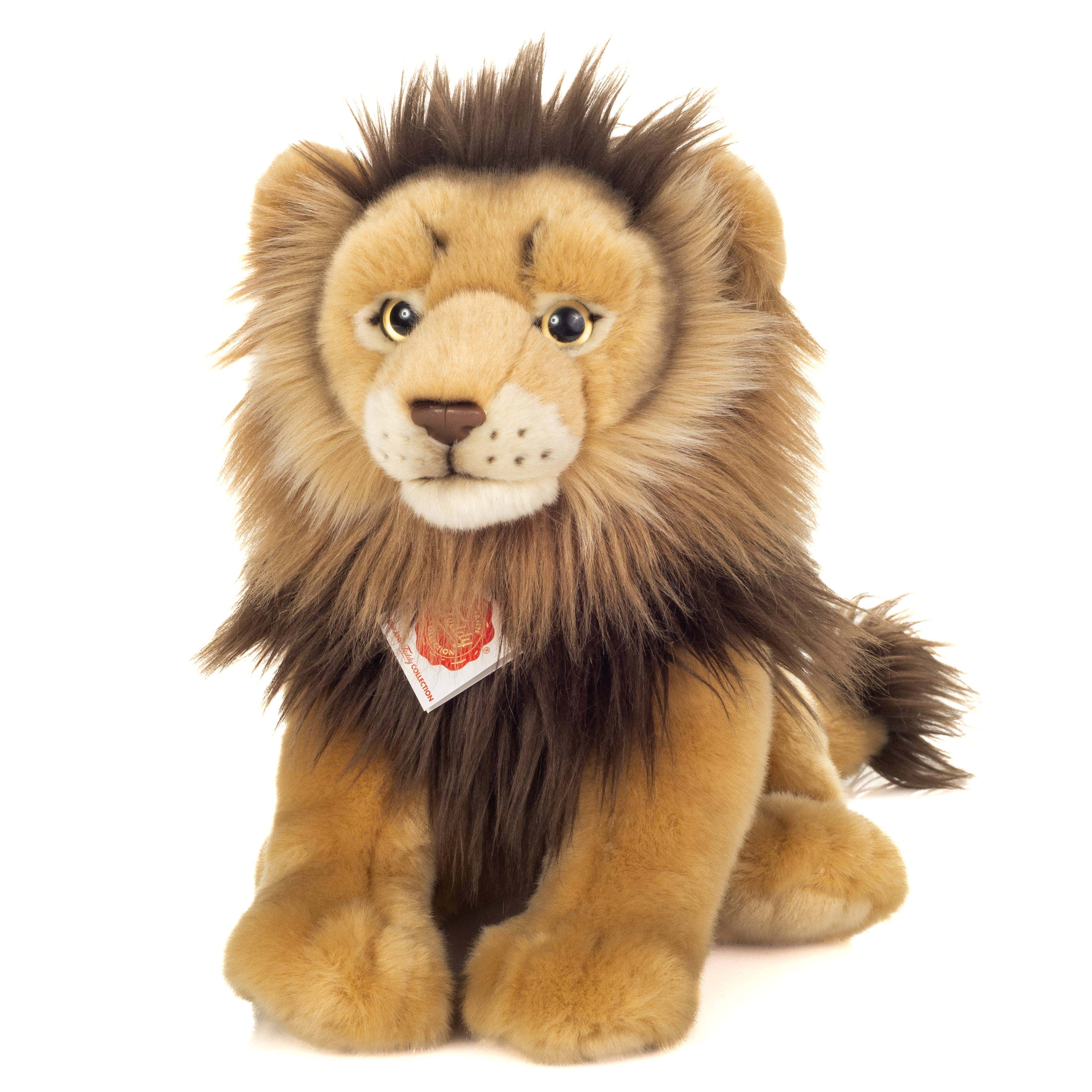 Male Lion Lifelike Sitting 30cm plush toy by Teddy Hermann、mySite、g9winljtr