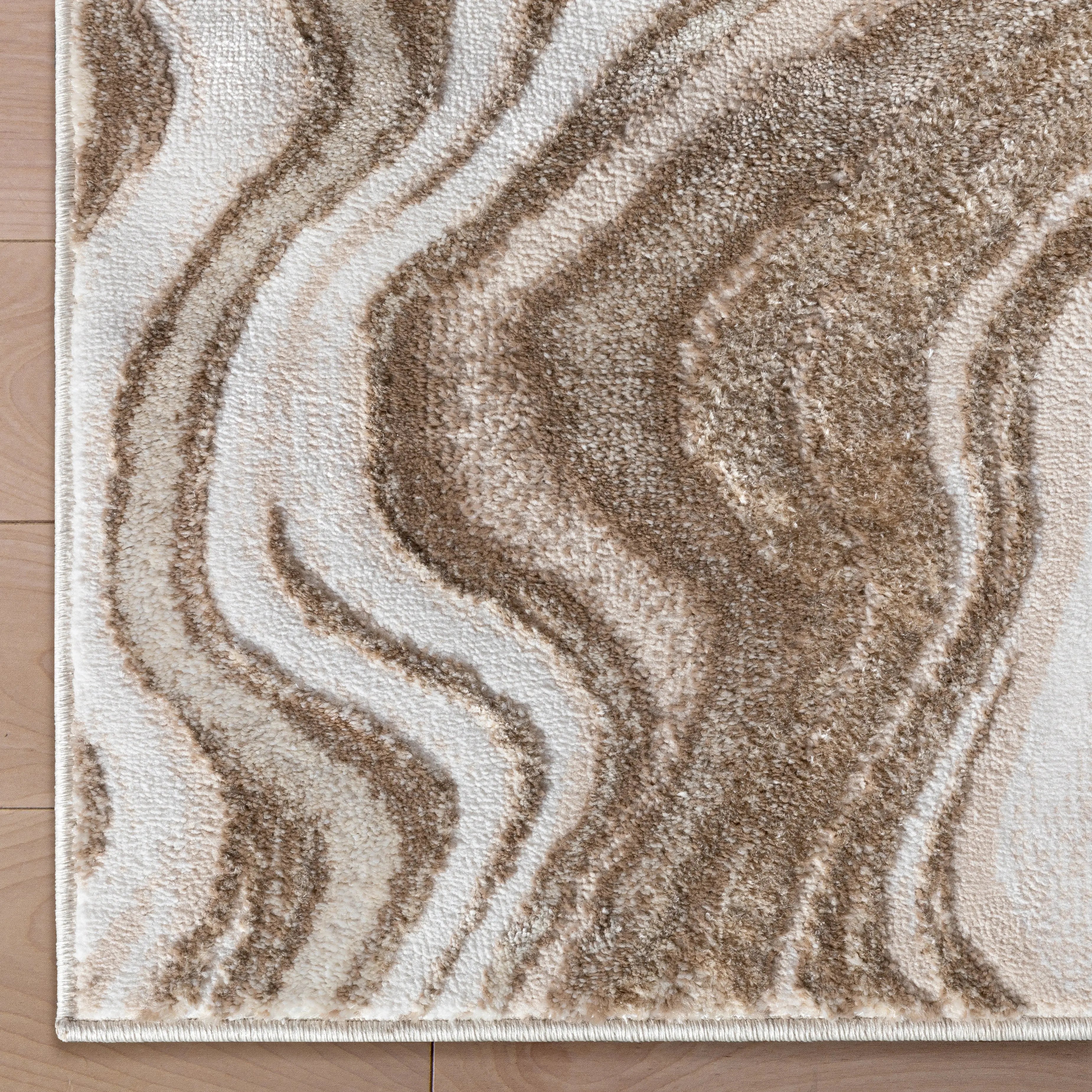 Warren Retro Abstract Waves Glam Rug、mySite、gigharbornorthrealestate