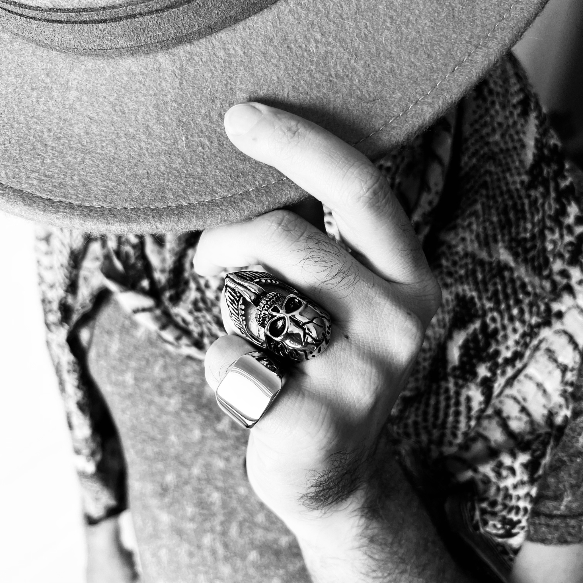 Stainless Steel Polished Blank Signet Ring / SCR3055、mySite、dreamappss