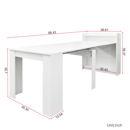 Multifunctional extendable console table、、casual