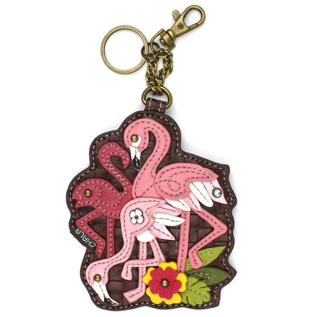 FLAMINGOS- KEYCHAIN/COIN PURSE/Xbody/Tote by Chala、mySite、g9winljtr