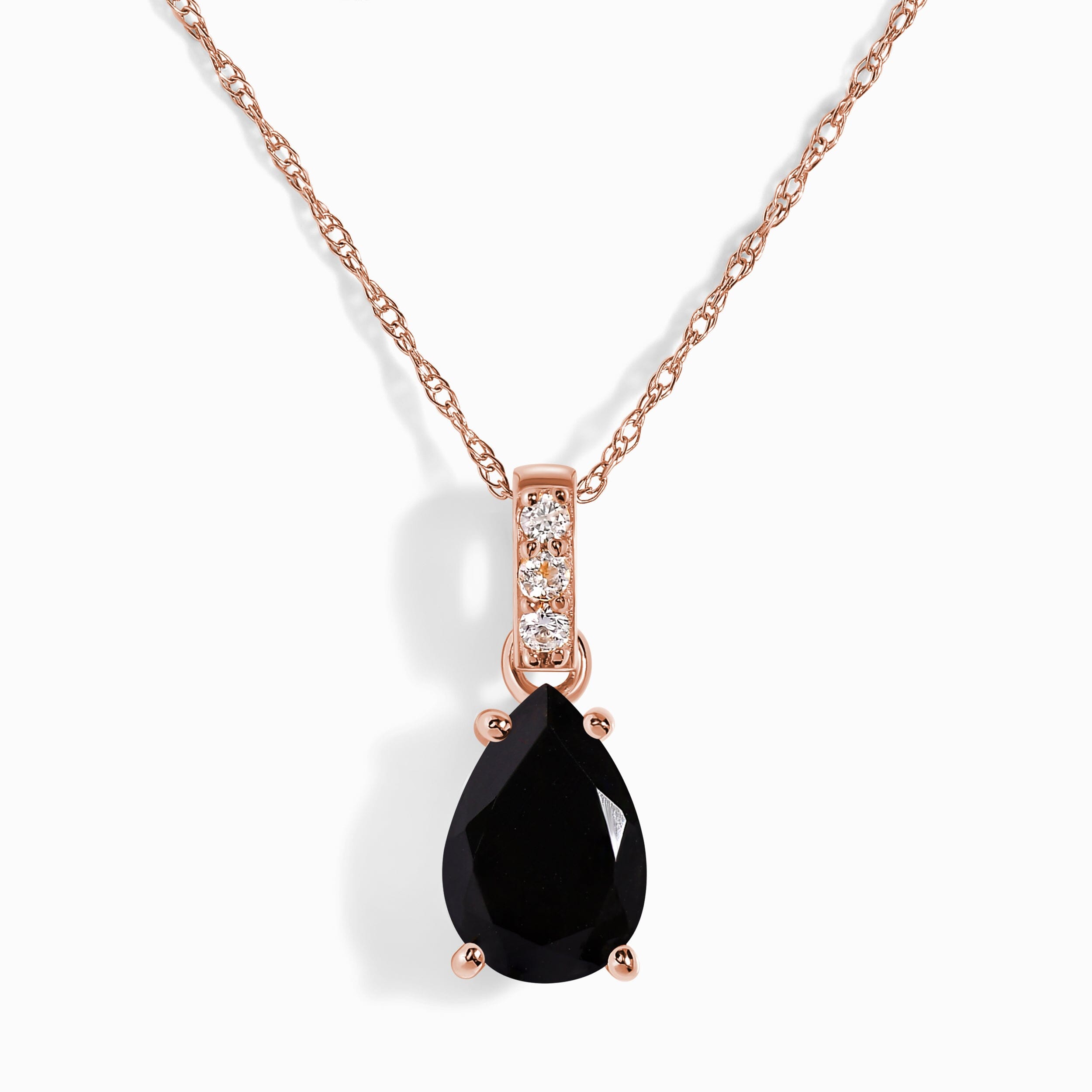 Black Onyx Diamond Necklace Sway - December Birthstone、mySite、hinf8tx79