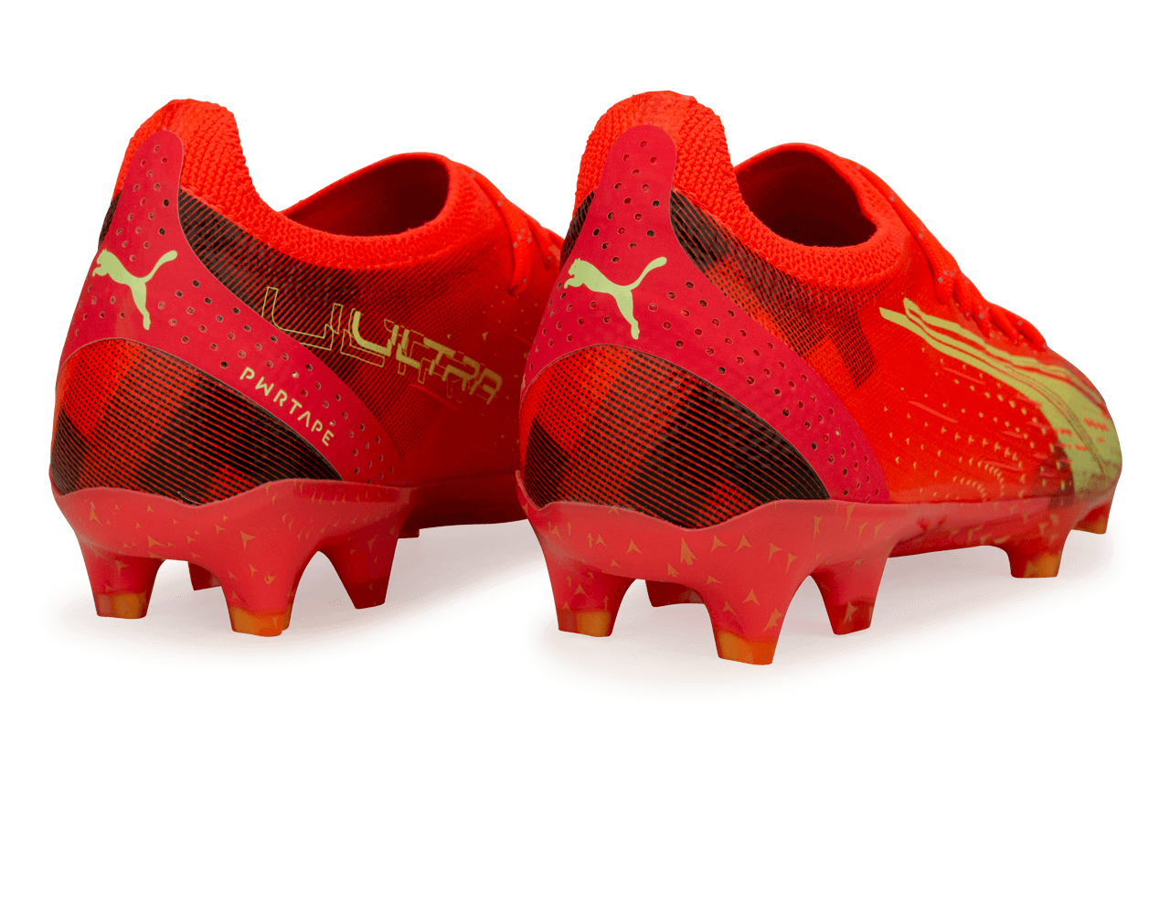 PUMA Men's Ultra Ultimate FG/AG Coral/Black、mySite、noshort