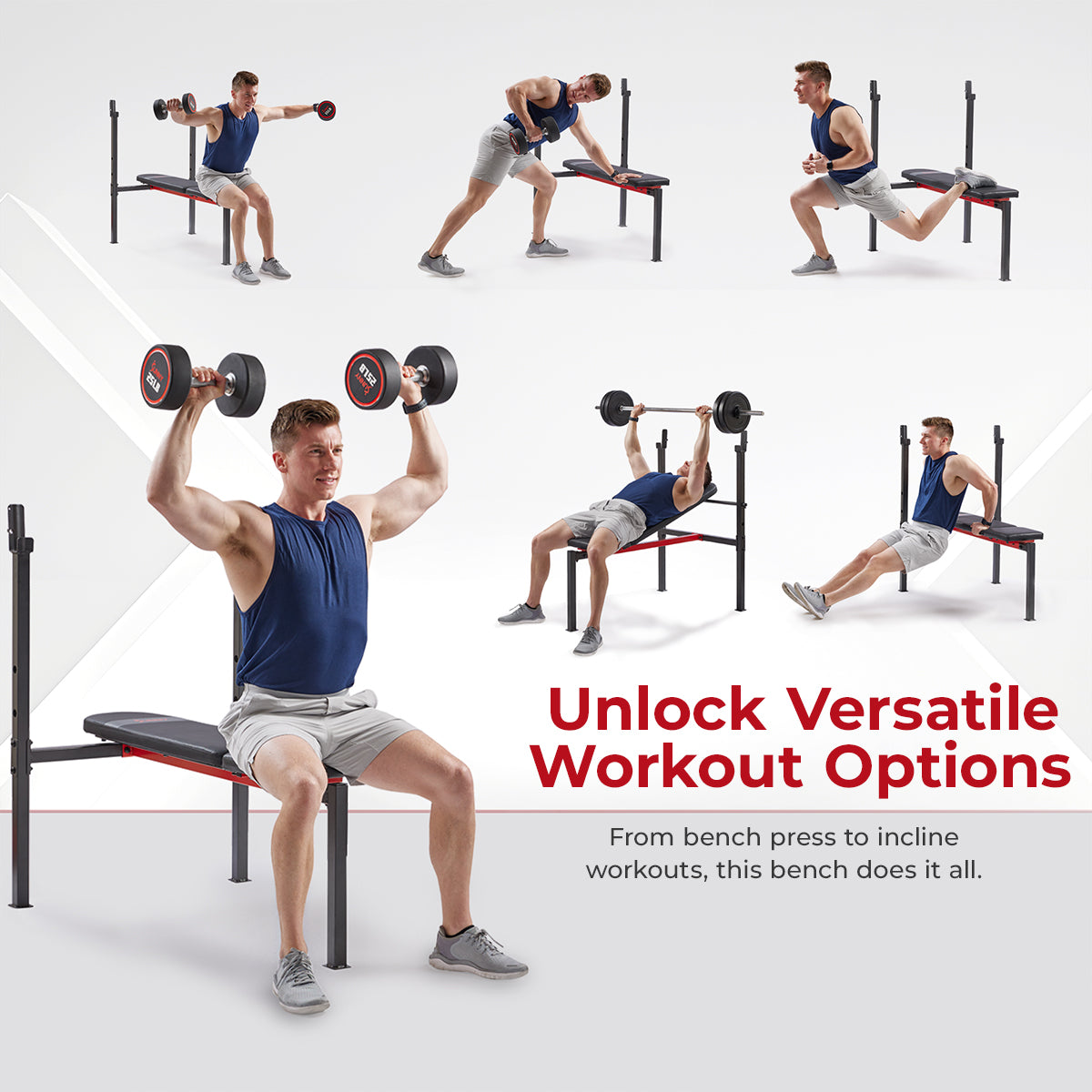  Adjustable Standard Incline Weight Bench with Rack、mySite、ghnorth