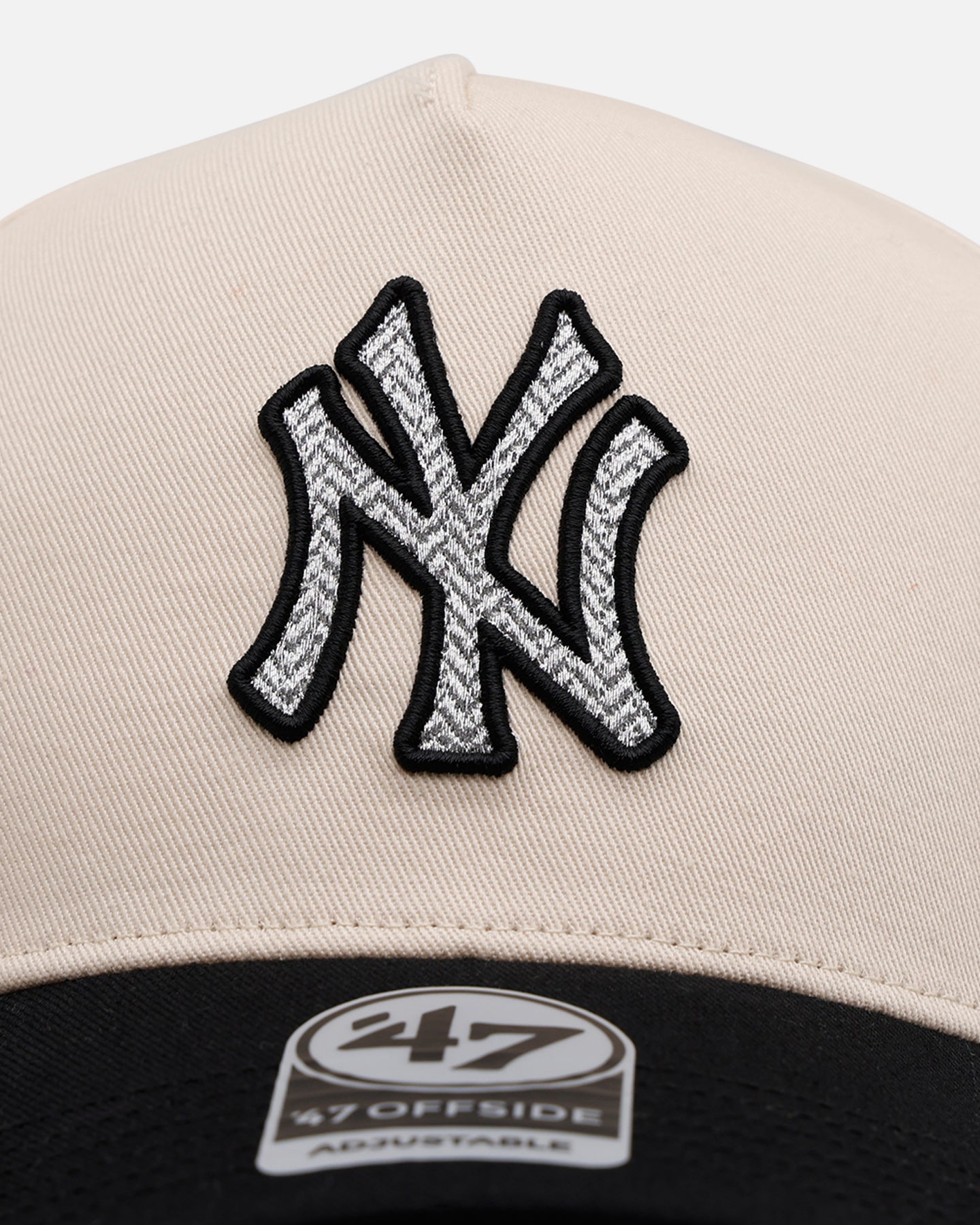47 Brand New York Yankees 'Herringbone' 47 Offside Snapback Natural/Black、mySite、zt4zffjzw