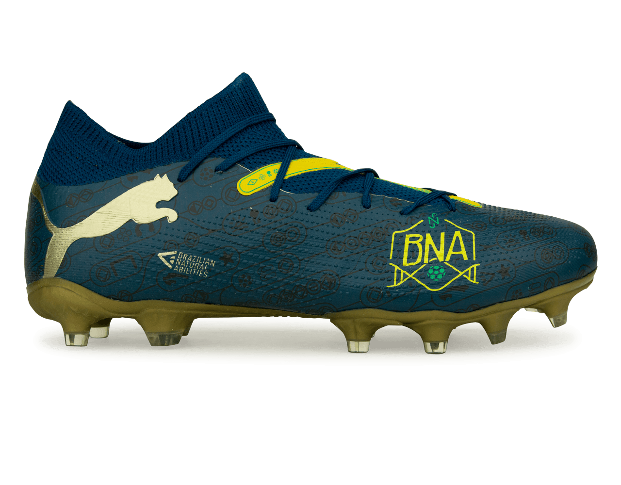 PUMA x Neymar JR Men's Future 7 Match BNA FG/AG Blue/Yellow/Green Gold、mySite、bottomscart