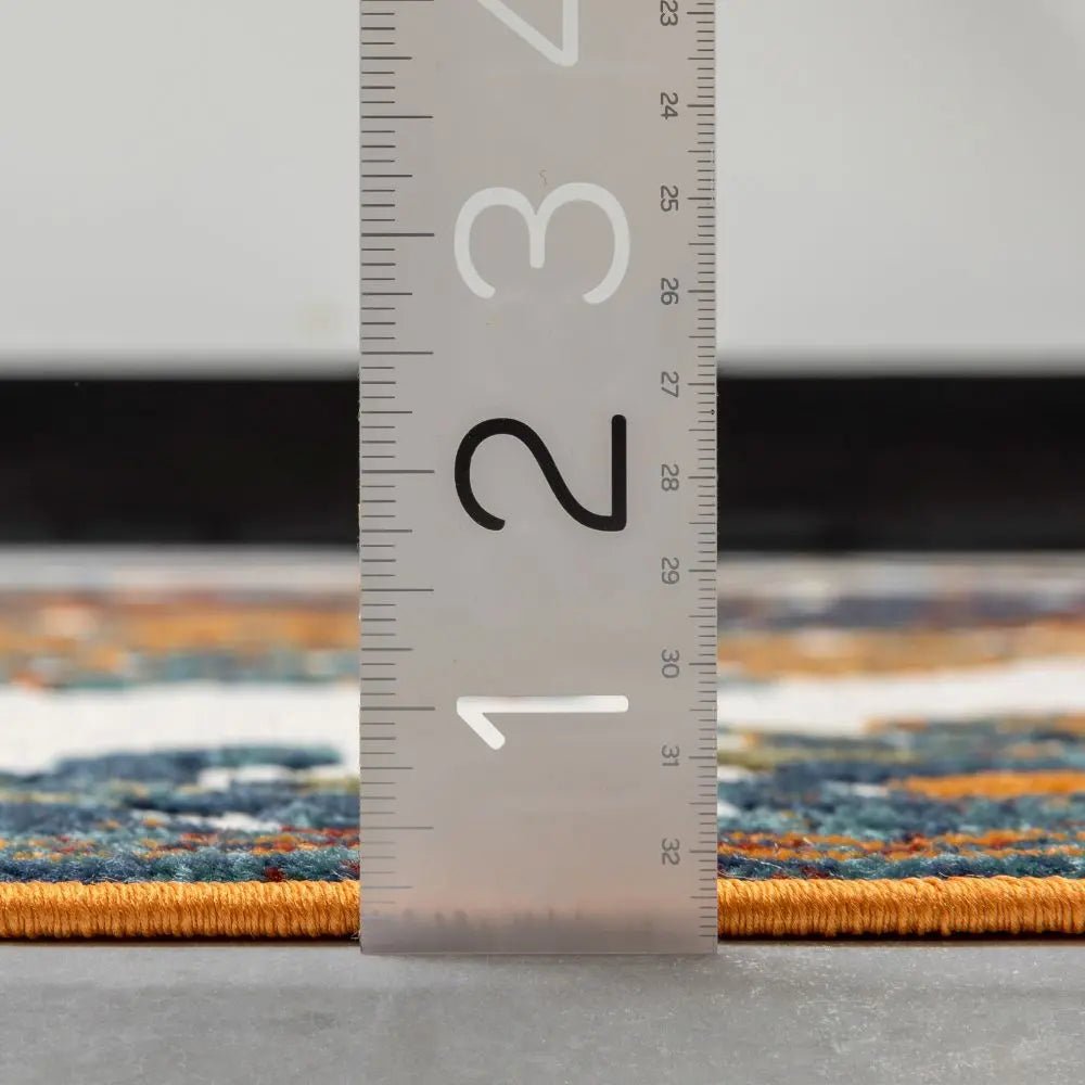 Arid Modern Medallion Persian Indoor/Outdoor Ivory High-Low Rug、mySite、gigharbornorthrealestate