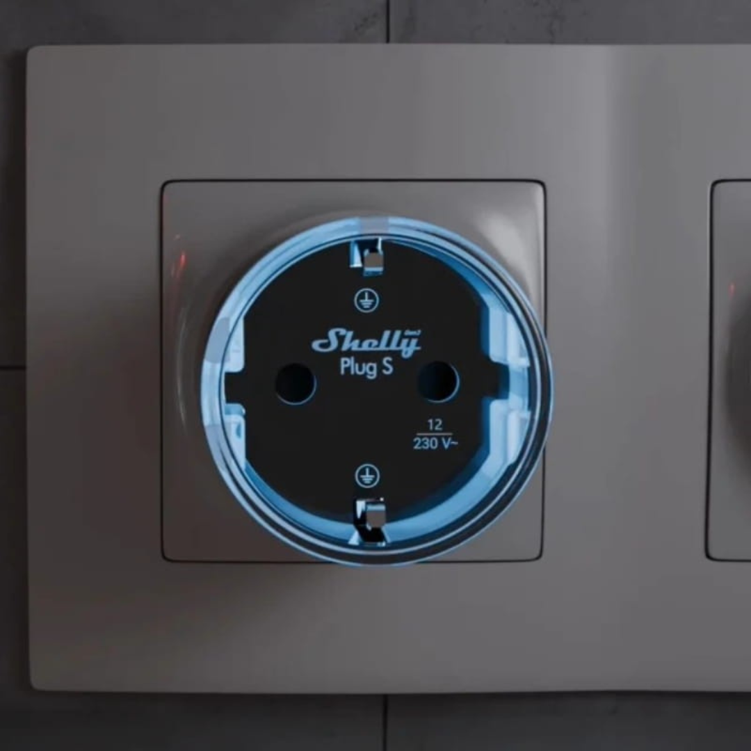 Shelly Tomada inteligente compatível com Matter Preto - Shelly Plug S Gen 3、mySite、fannypackpong