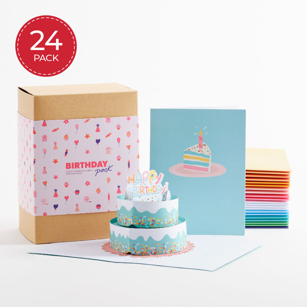 Paperpop Birthday Box Set (Assorted 24-Pack): Paperpop® Card、mySite、solidvoid