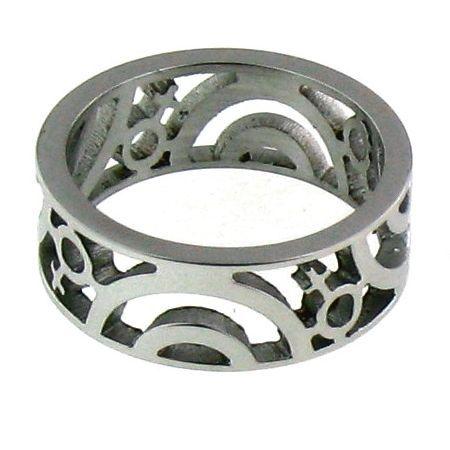 Cutout Female Symbol Stainless Steel Ring / RRJ0098、mySite、dreamappss