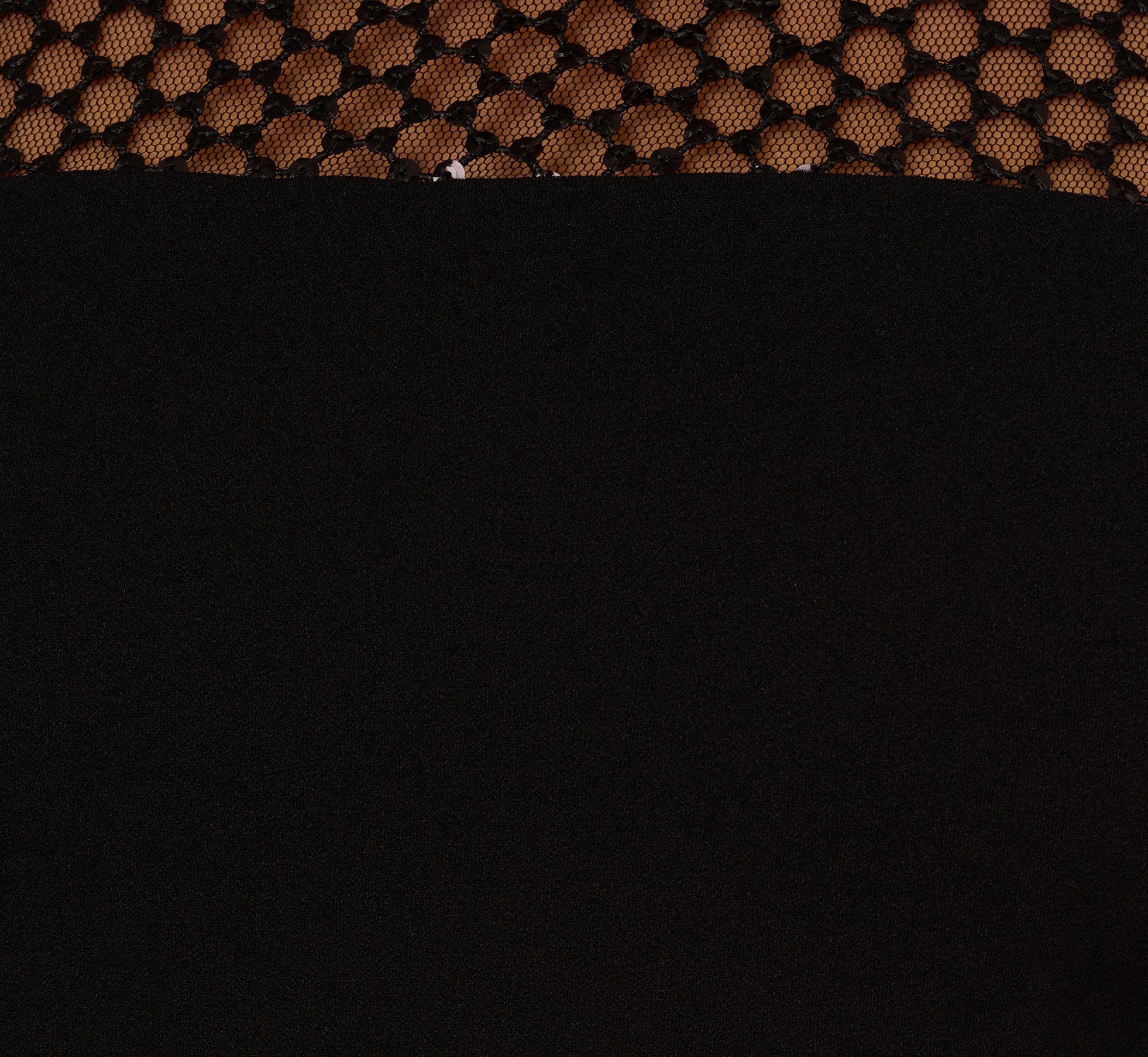 Long Sleeve Sequin Mesh Detail Jumpsuit In Black、mySite、solidvoid