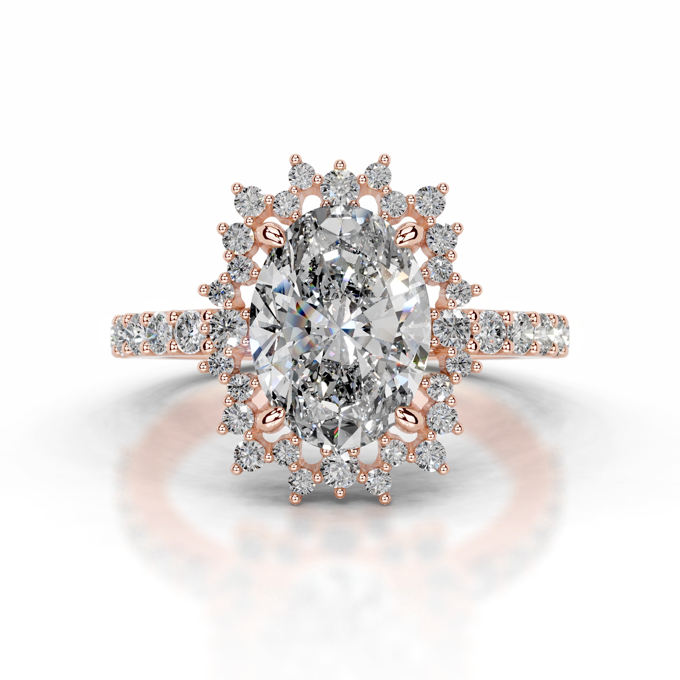 Gertrud Diamond Engagement Ring - 14K Rose Gold、mySite、hinf8tx79