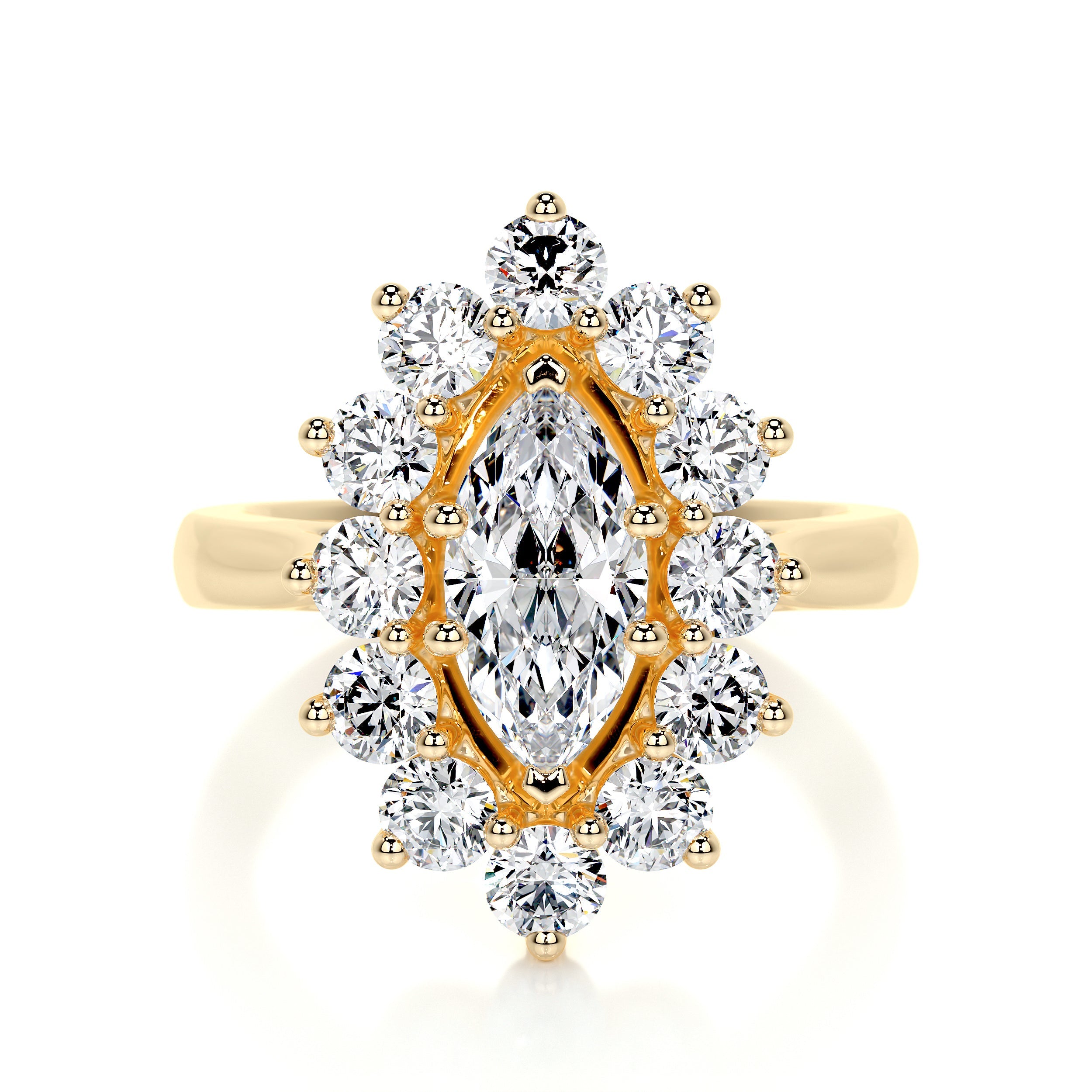 Yali Lab Grown Diamond Ring -18K Yellow Gold、mySite、hinf8tx79