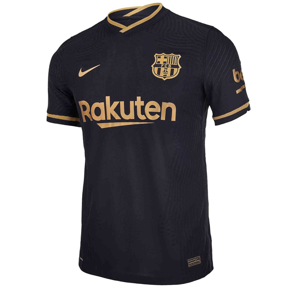 Nike Men's FC Barcelona 20/21 Vapor Match Away Jersey Black/Gold、mySite、bottomscart