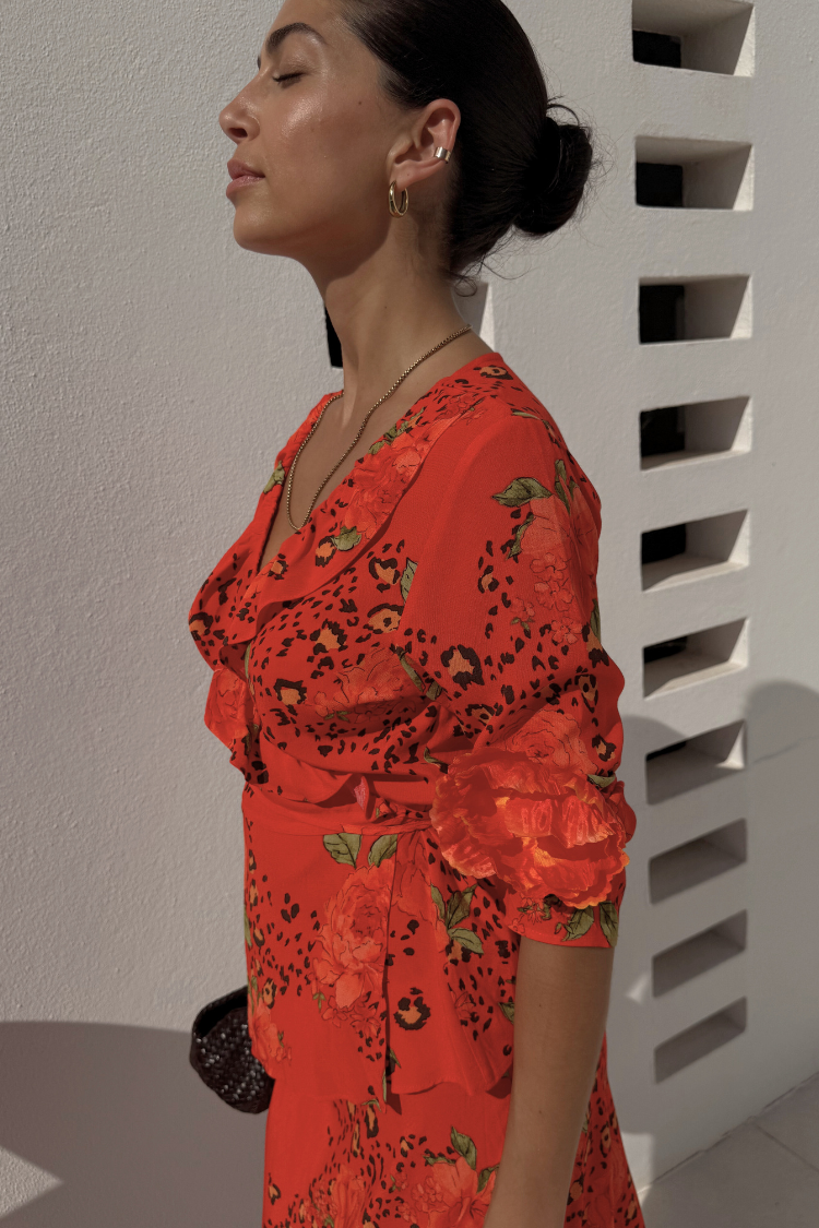 Rosie Long Sleeve Wrap Top、mySite、solidvoid