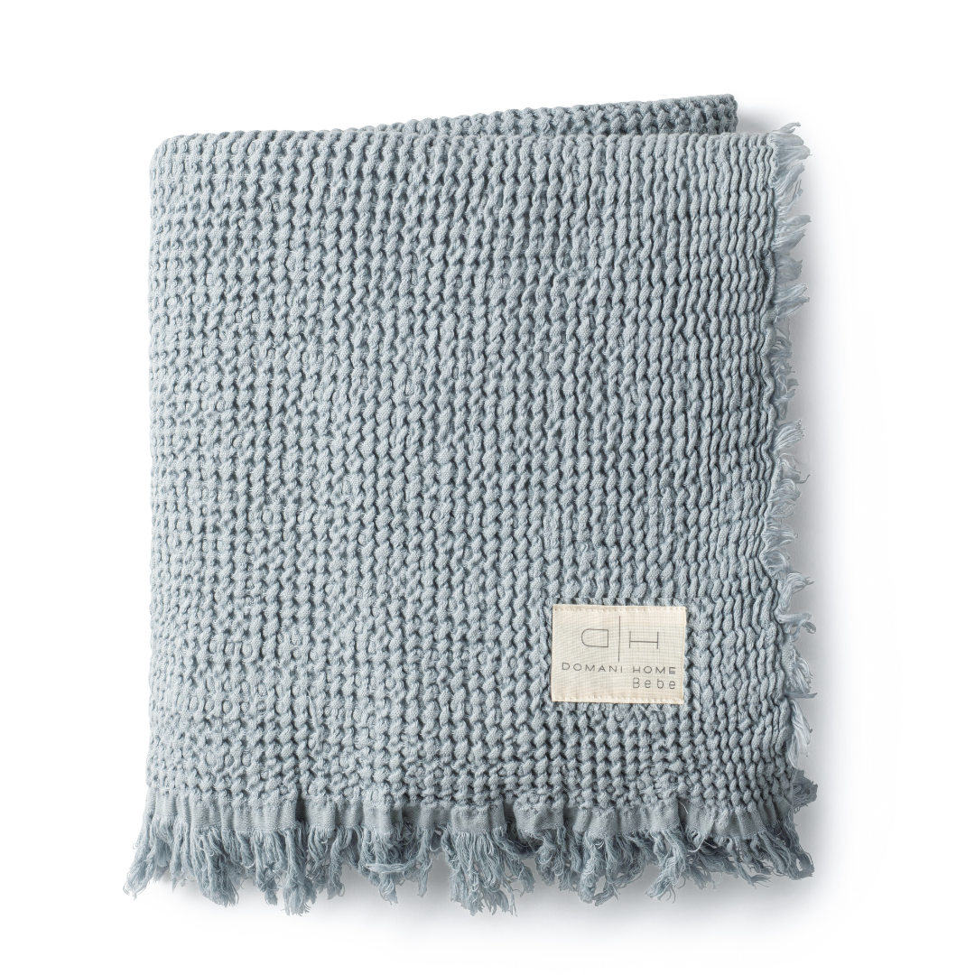  DH Waffle Muslin Blue Baby Blanket、mySite、elrpsem3k