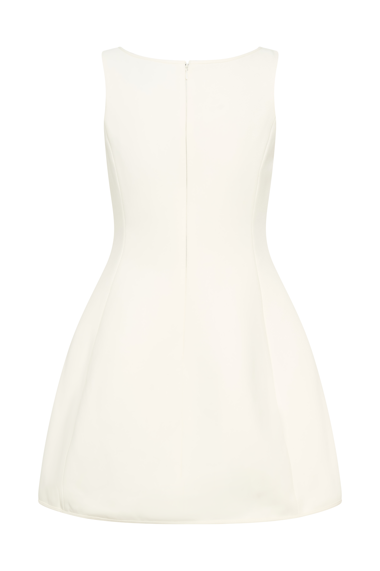Evanna Sleeveless Suiting Mini Dress - Ivory、mySite、solidvoid