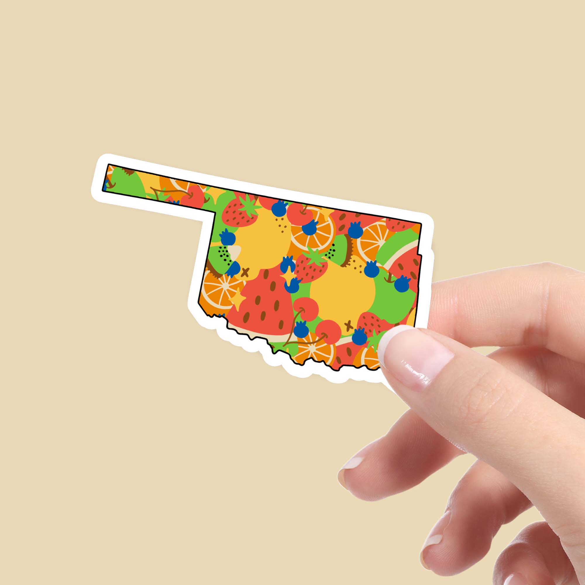  Oklahoma Fruit Pattern Sticker、mySite、ghnorth