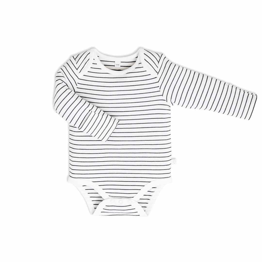  MORI Long Sleeve Bodysuit - Grey Stripe、mySite、merchandisen