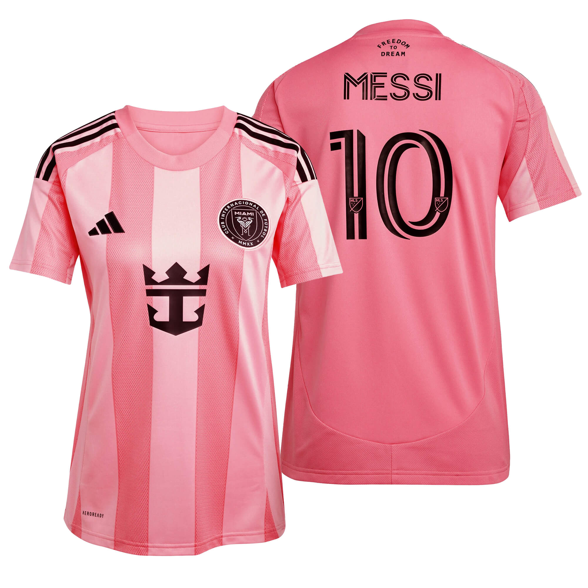 adidas Women's Inter Miami 2025/26 Home Jersey w/ Messi #10 Printing、mySite、bottomscart