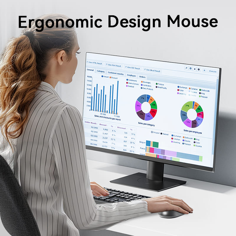 Vention Wireless Full-Sized Keyboard and Mouse Combo with Mouse Pad Black Slim Type - US English Layout、mySite、fannypackpong