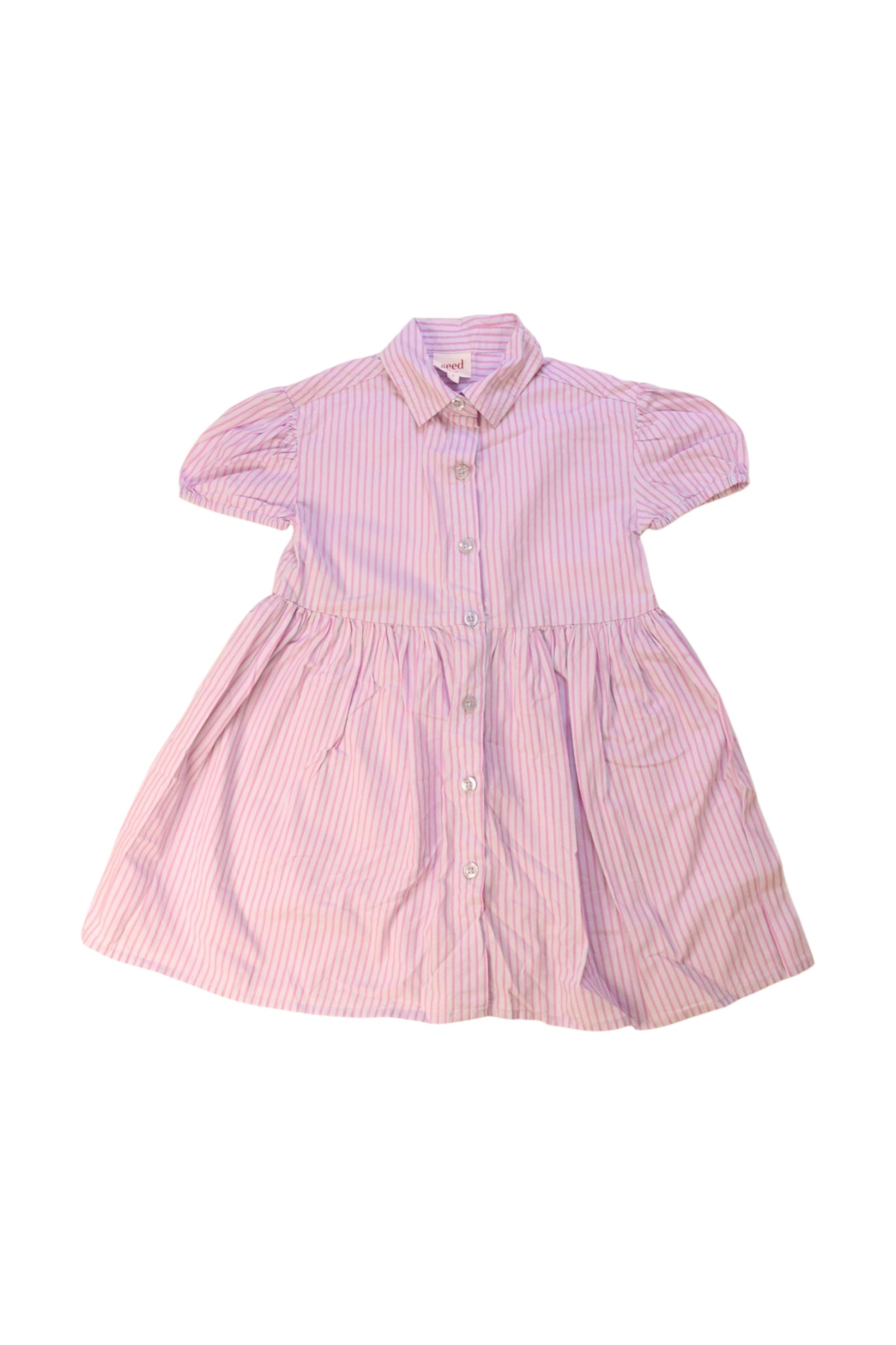 Seed Striped Button-Up Dress 2T、mySite、g9winljtr