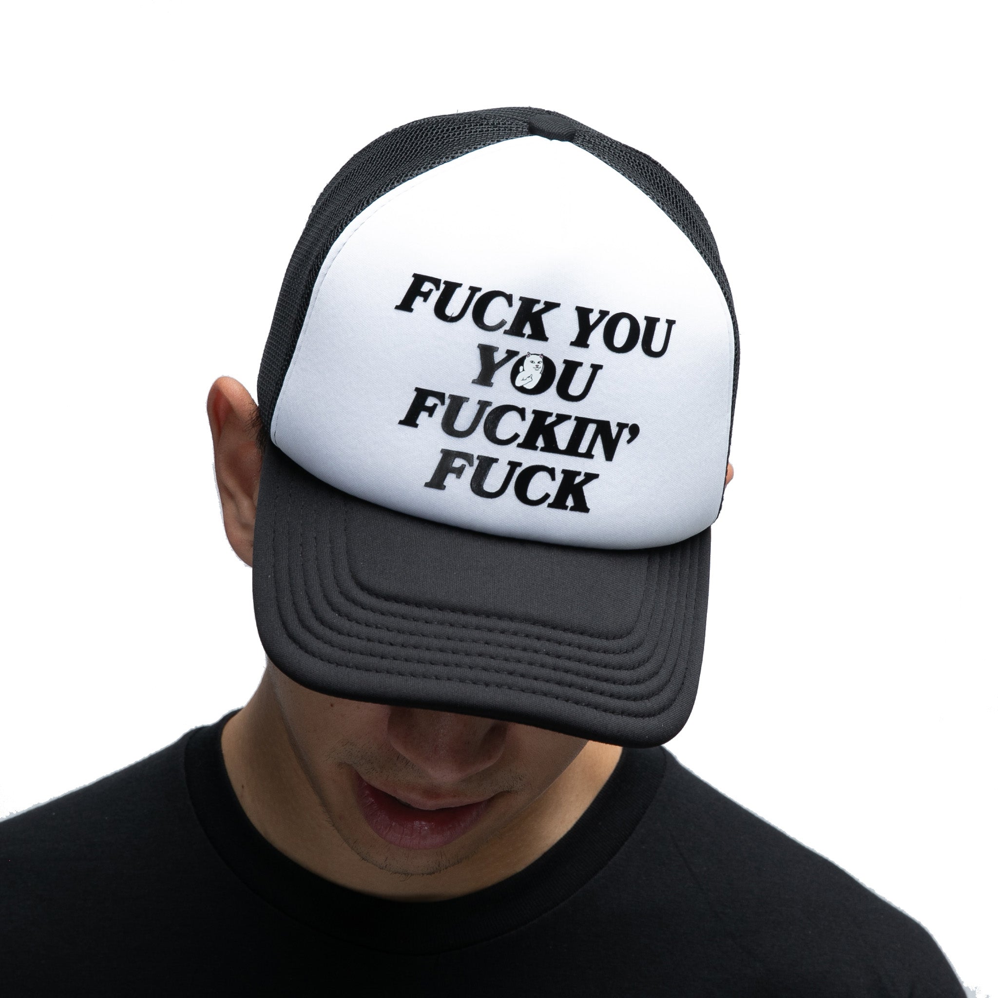  Fuckin Fuck Trucker Hat (Black)、mySite、merchandisen