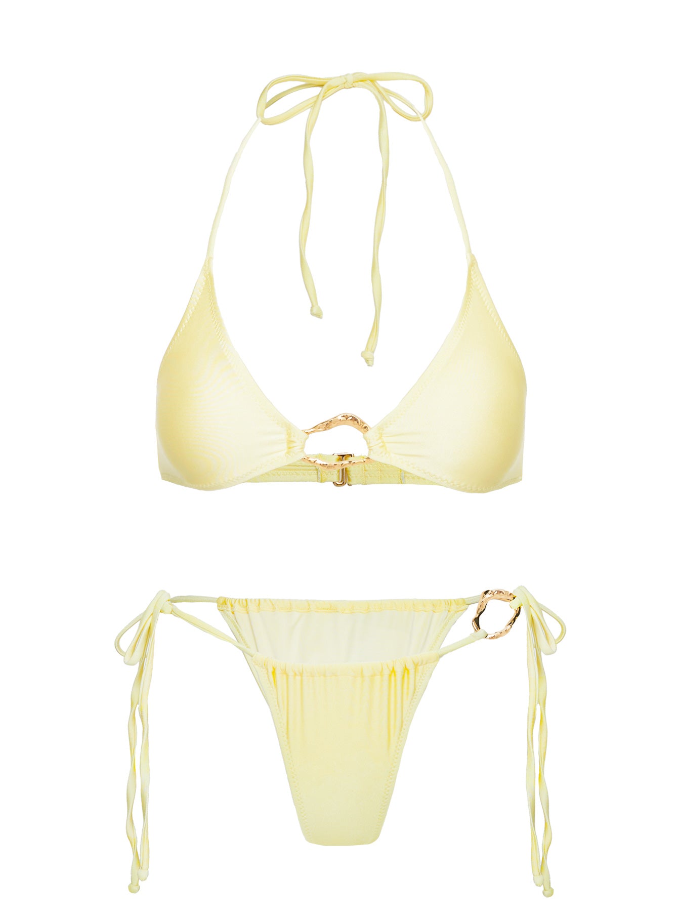 Nautilus Tie Side Bikini Bottoms Yellow、mySite、solidvoid
